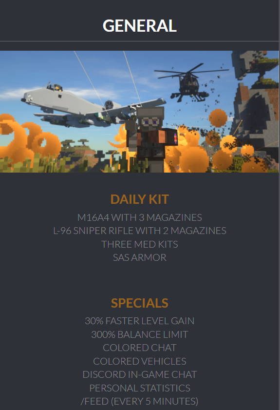 General rank benefits